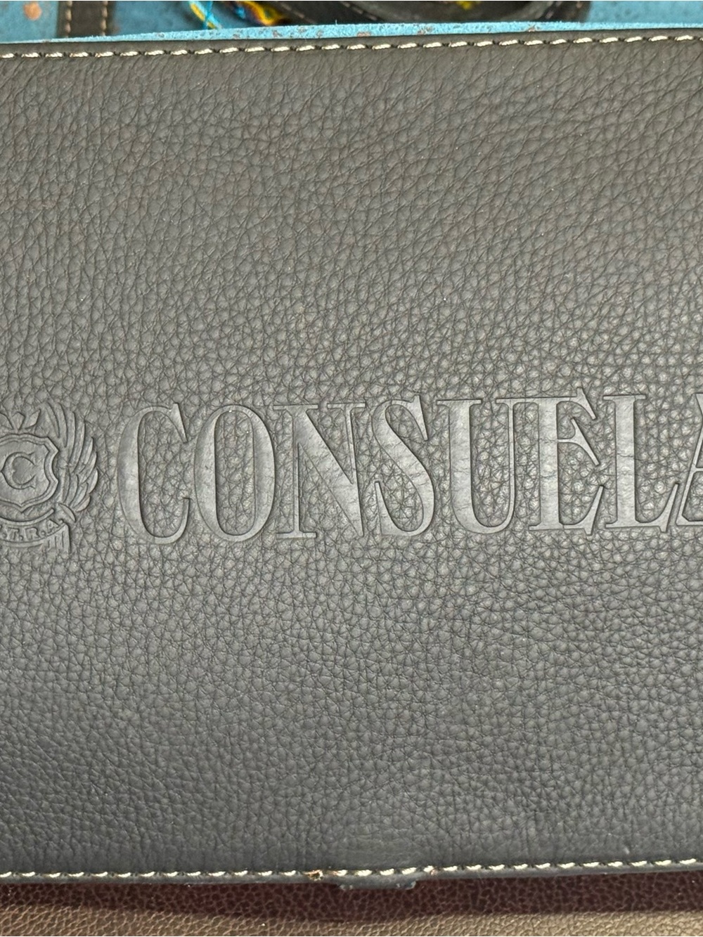 Consuela Nilo Sling Blue Bucket Leather Bag - Picture 7 of 14